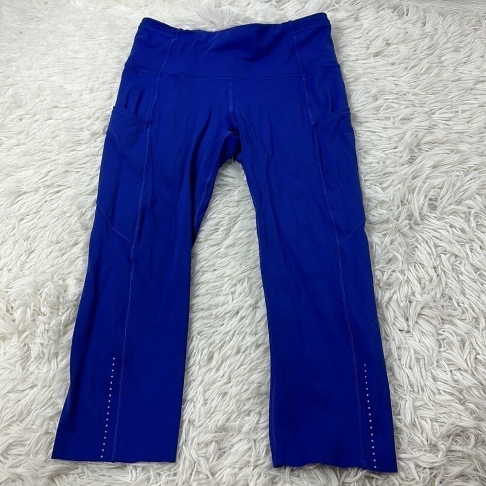 Lululemon Fast & Free Crop II *Nulux 19" Stony Grape